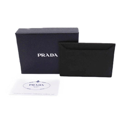 Prada Nero Black Saffiano Men's Leather Wallet Credit Card Holder Case Bill 2MC208