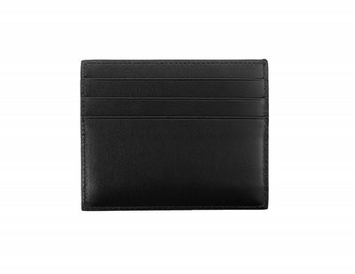 Prada Nero Black Vitello Leather Card Holder with Iconic Triangle Logo 2MC223