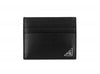 Prada Nero Black Vitello Leather Card Holder with Iconic Triangle Logo 2MC223