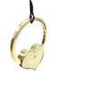 Prada Orchidea Pink Saffiano Leather Heart Gold Tone Metal Key Chain Bag Charm 1PP063