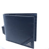 Prada Orizzontale Black Vitello Micro Grain Leather Iconic Triangle Logo Wallet 2MO513