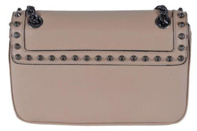 Prada Pattina Glace Calf Leather Cammeo Beige Pattina Studded Bag 1BD147