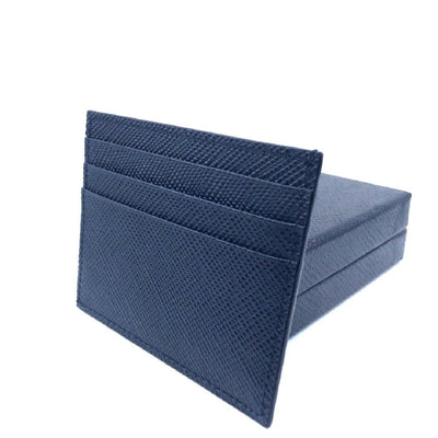 Prada Portacarte Di Cred Saffiano Cuir Blue Leather Card Case 2MC223