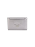 Prada Portacarte Di Credito Card Holder Cromo Silver Leather 1MC208