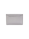 Prada Portacarte Di Credito Card Holder Cromo Silver Leather 1MC208