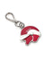 Prada Portachiavi Enameled Red Rosso Silver Helmet Logo Keychain 2AP546