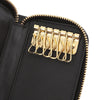 Prada Portachiavi Ganci Nero Black Vitello Move Leather Keyholder Wallet 1PG604