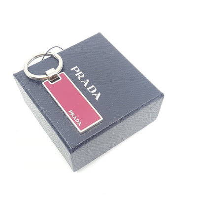 Prada Portachiavi in Metallo Peonia Red Enameled Keychain Charm 2PS021