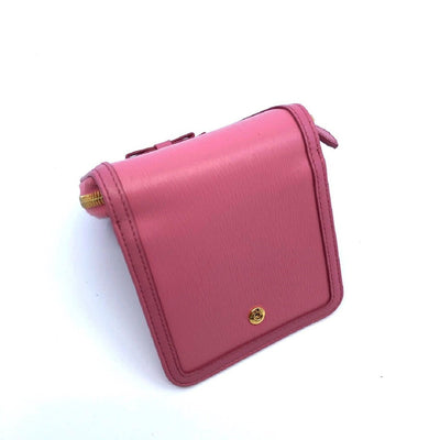 Prada Portafoglio Lampo Fuxia Light Pink Vitello Move Zip Flap Bow Wallet 1ML522