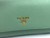 Prada Pattina Saffiano Aqua Blue Leather Continental Wallet, Women's 1MH132