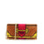 Prada Portafoglio Pattina Cammello Brown and Pink Velvet Ricamo Wristlet 1MH019