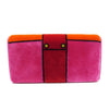 Prada Portafoglio Pattina Cammello Pink Velvet Ricamo Wristlet 1MH019