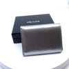 Prada Portafoglio Pattina Cromo Silver Vitello Move Envelope Flap Wallet 1MH021