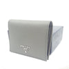 Prada Portafoglio Verticale Marmo Grey Saffiano Cuir Leather Flap Wallet 1MV204