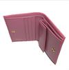 Prada Portafoglio Verticale Pink Geranio Vitello Move Leather Wallet 1MV204