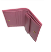 Prada Portafoglio Verticale Pink Geranio Vitello Move Leather Wallet 1MV204