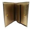 Prada Portafoglio Verticale Pirite Gold Vitello Move Leather Flap Wallet 1MV204