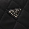 Prada Quilted Tessuto Nylon Chain Black Tote Shoulder Bag 1BG017